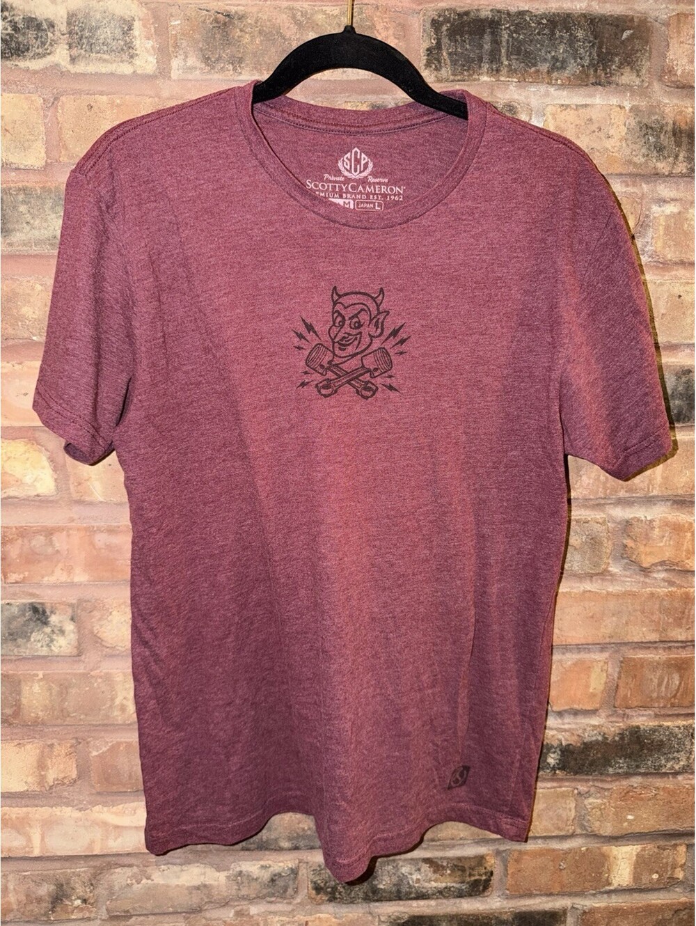 Scotty Cameron Men’s Medium T Shirt Speed Demon Fine Milled Putters Maroon Red